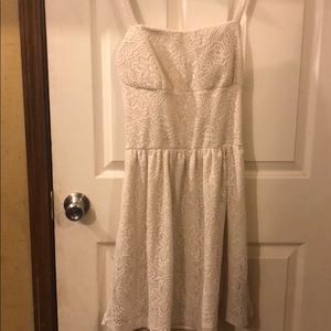 Cream lace halter dress